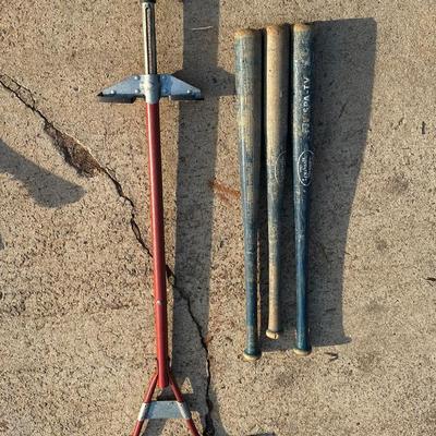 Lot of Vintage Sporting Items including Louisville Slugger Bats!