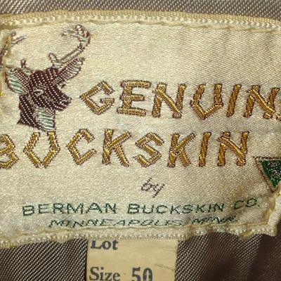 Berman Buckskin Co. Genuine Buckskin Coat with Fringe- Size 50