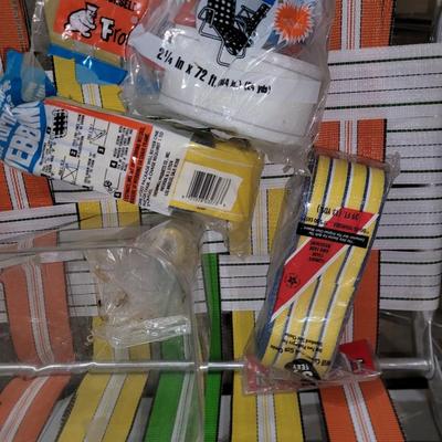 Vintage lightweight patio chairs with repair webbing