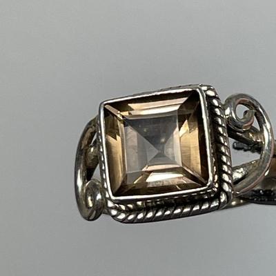 Smoky Quartz and Sterling Silver Ring 8