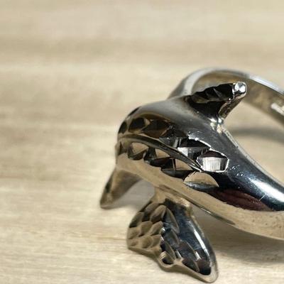 Sterling Silver Dolphin Ring 8