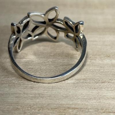 Sterling Silver Flower ring 8
