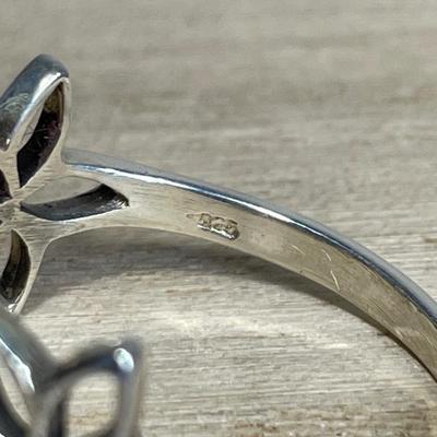 Sterling Silver Flower ring 8