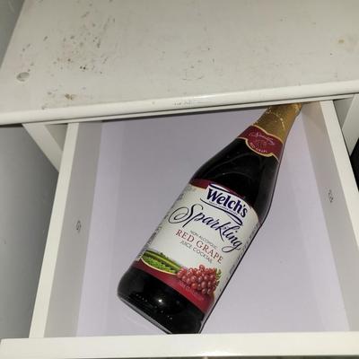 Cool little cabinet with some sparkling cider