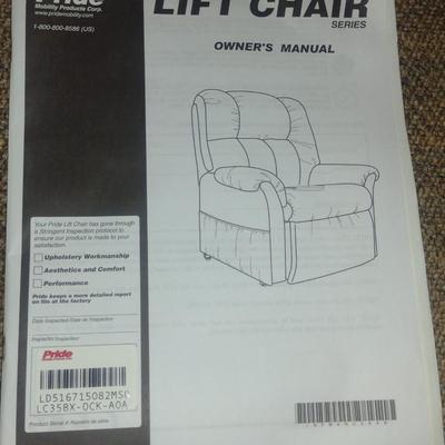 Pride Upholstered Lift Chair- Approx 39" Wide
