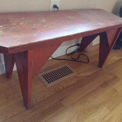 Vintage Painted Wooden Bench/Accent Table- Approx 35 3/4" Long