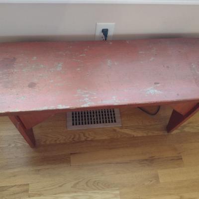 Vintage Painted Wooden Bench/Accent Table- Approx 35 3/4" Long