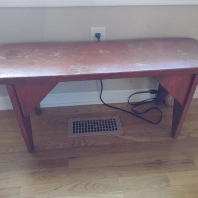 Vintage Painted Wooden Bench/Accent Table- Approx 35 3/4" Long