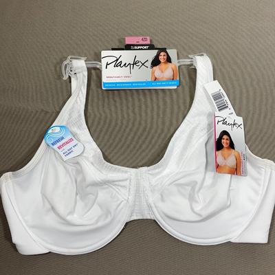 Playtex White 42 D Cool Underwire Bra New!