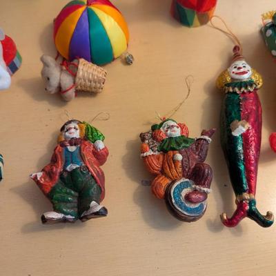 Plastic Fabric Porcelain Paper Mache Circus Figures Lot 6