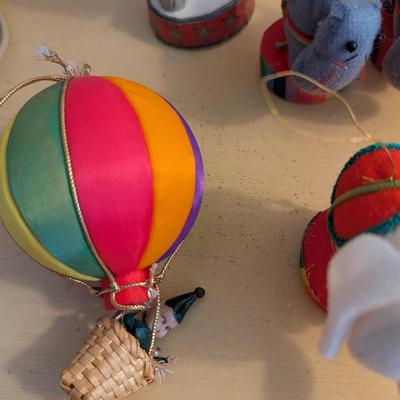 Plastic Fabric Porcelain Paper Mache Circus Figures Lot 6