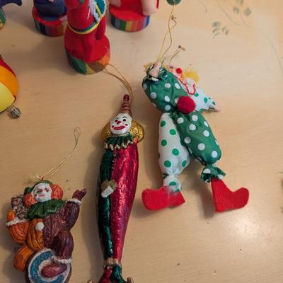 Plastic Fabric Porcelain Paper Mache Circus Figures Lot 6