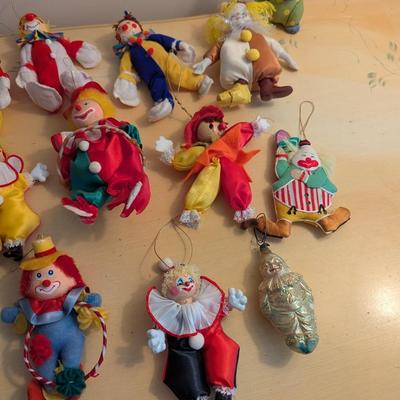 Wooden Fabric Porcelain Paper Mache Circus Figures Lot 7