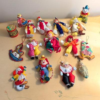 Wooden Fabric Porcelain Paper Mache Circus Figures Lot 7