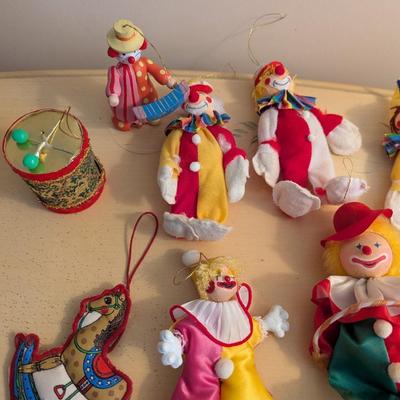 Wooden Fabric Porcelain Paper Mache Circus Figures Lot 7