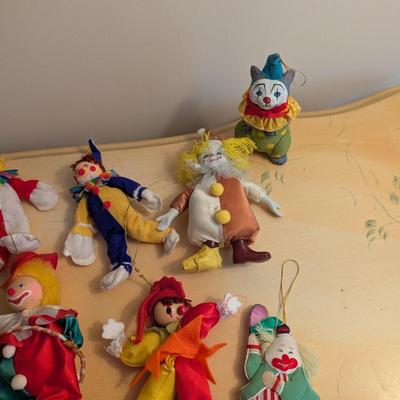 Wooden Fabric Porcelain Paper Mache Circus Figures Lot 7