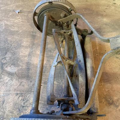 Antique Lawn Mower & Vintage Used Gardening Tools