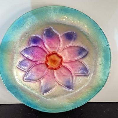New Glass Birdbath With Stand
