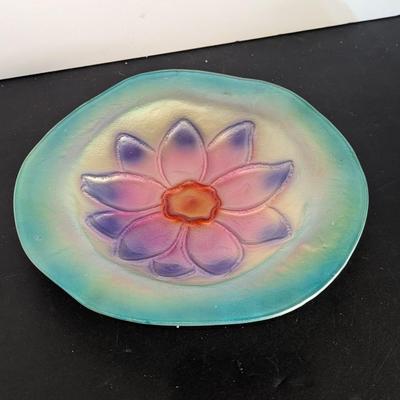 New Glass Birdbath With Stand