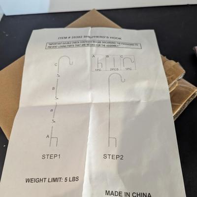 3 Sets Of New Shepherd's Hooks