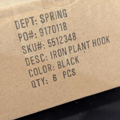 15 New Iron Black Plant Hooks