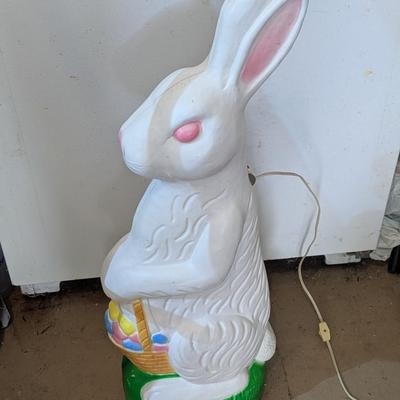Vintage Lighted Don Featherstone Easter Bunny Blow Mold