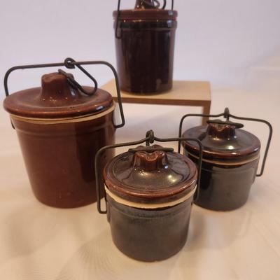 Set of 4 Vintage Crocks