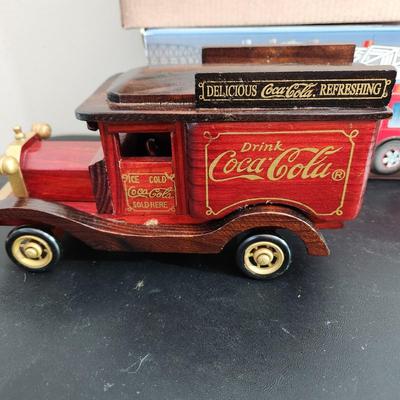 3 Collectibles Vehicles Coca-Cola Boumi Shrine Exxon Fire Rescue Truck