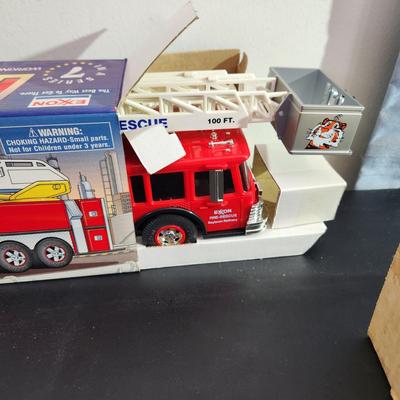 3 Collectibles Vehicles Coca-Cola Boumi Shrine Exxon Fire Rescue Truck