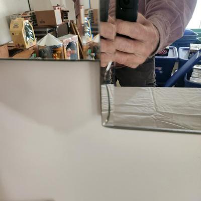 Heavy Mid Century MCM 6 Panel Mirror Beveled 48" x 35.5"
