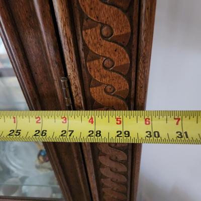 Large Lighted Curio Cabinet w 5 Adjustable Glass Shelves American of Martinsville