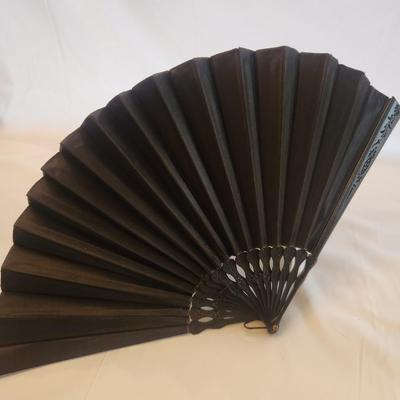 1960s Black Mourning Fan