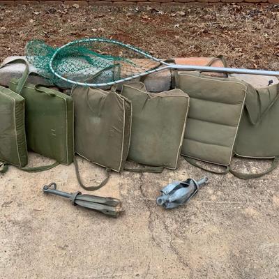 Lot of Boat cushions and Anchors