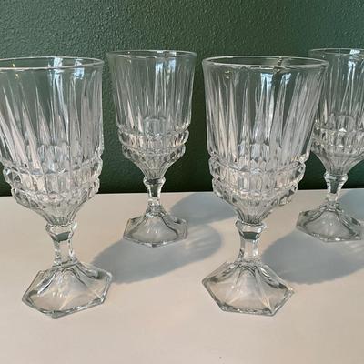 Vintage Fostoria Lead Crystal Water Goblets 4