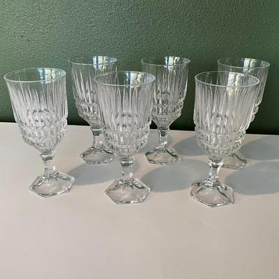 Vintage Fostoria Lead Crystal Wine Glasses 6