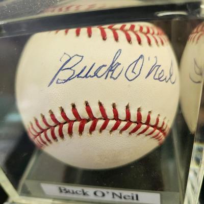 Buck O'Neil Signed Baseball in Collectors Case