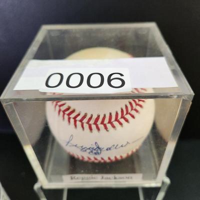 Reggie Jackson Signed Baseball in Collectors Case