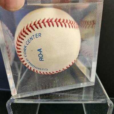 Reggie Jackson Signed Baseball in Collectors Case