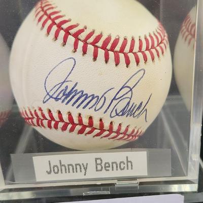 Johnny Bench Signed Autographed Baseball in Collectors Case