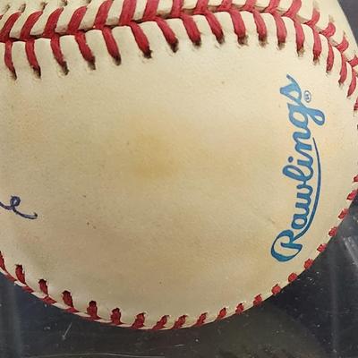 Mickey Mantle Signed Baseball In Collectors Case