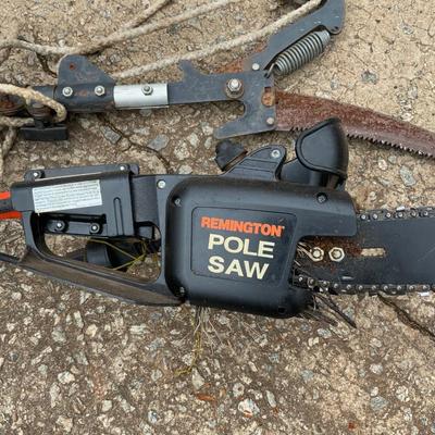 Lot of two pole saws.