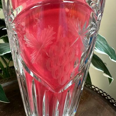 Tall vintage crystal Vase