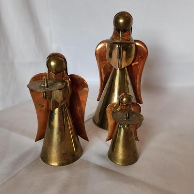Vintage Brass and Copper Candleholders