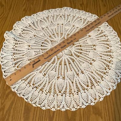 Hand Crocheted Doily 24”
