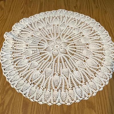 Hand Crocheted Doily 24”