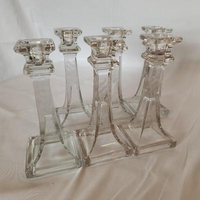 Vintage Glass Candlesticks