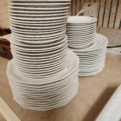 White Rosenthal plates.