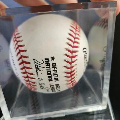 Lou Brock Signed Autograph Baseball in Collectors Case