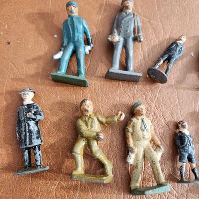 Large lot of 25 Vintage Figurines People Dog Fire hydrants Santa Clause