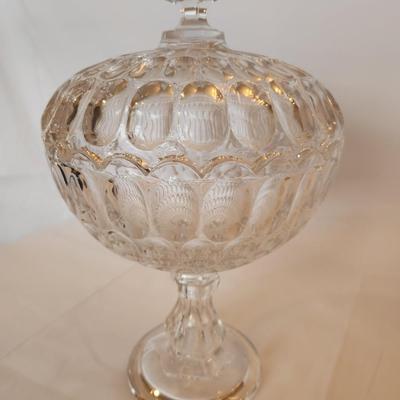 Crystal Lidded Compote